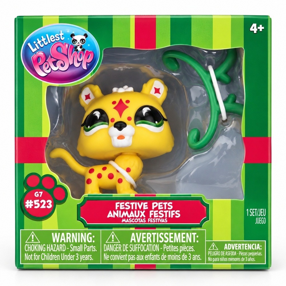 Littlest Pet Shop Festive Pets G7 #523 Leopard Collectible Figurine 2026 NEW